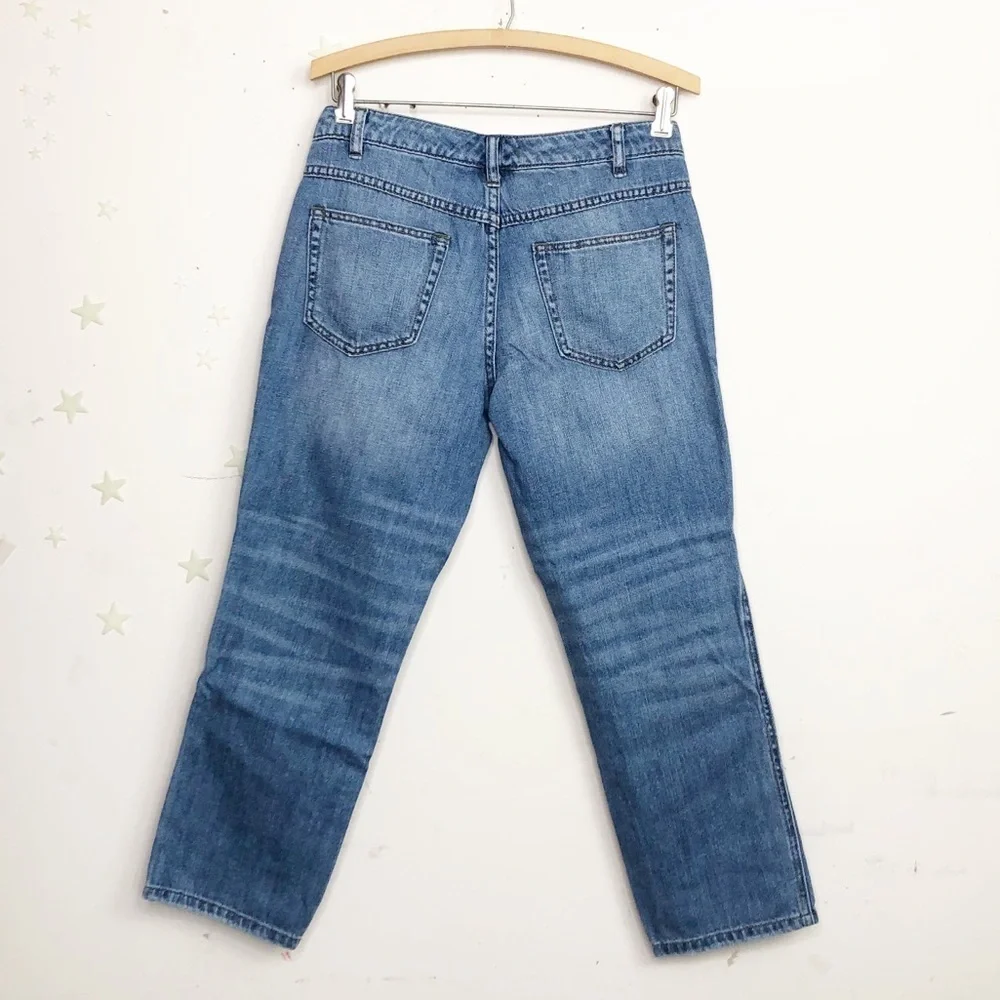 FREE people cropped boyfriend jeans